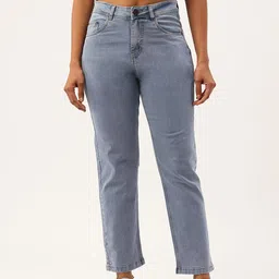 PARIS HAMILTON Women Boyfriend Fit High-Rise Heavy Fade Acid Wash Stretchable Jeans-image-83