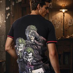 The Indian Garage Co Men Joker Graphic Printed Round Neck Cotton T-shirt-picture-25