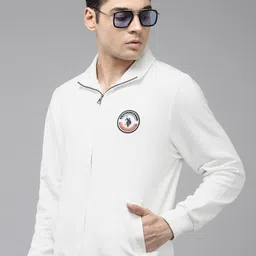 U.S. Polo Assn. Denim Co. Mock Collar Brand Logo Embroidered Front Open Sweatshirts-picture-23