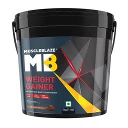 MuscleBlaze Weight Gainer Powder with Added Digezyme - Chocolate Flavour - 5Kg-25