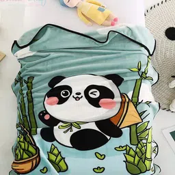 Butterthief Kids Yellow Cartoon Characters Microfiber AC Room 233 GSM Single Bed Blanket-image-84