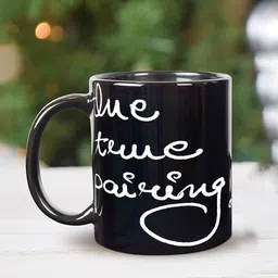 nestroots Black & White Text or Slogans Printed Stoneware Glossy Mug 350 ml-17