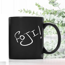 nestroots Black & White Text or Slogans Printed Stoneware Glossy Mugs 350 ml-16