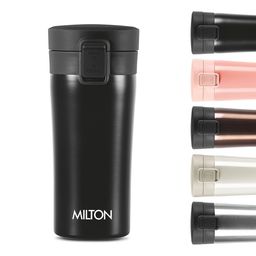 Milton Black Thermosteel Vacuum Insulated Leak Proof Hot & Cold Flask Coffee Mug 300 ml-35