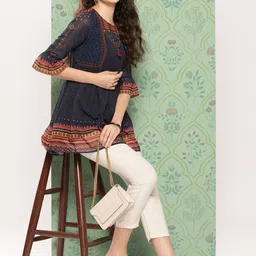 Juniper Printed Indigo Tunic-image-21