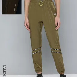 HRX By Hrithik Roshan Running Women Burnt Olive Rapid-Dry Solid Joggers-image-37