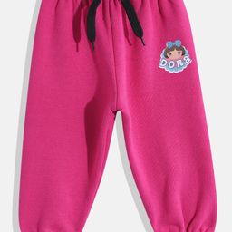 Eteenz Infant Girls Mid-Rise Dora-The Explorer Print Detail Premium Cotton Joggers-image-47