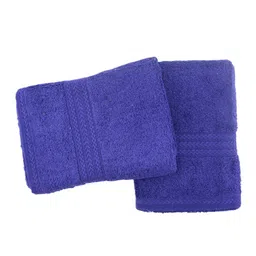 BOMBAY DYEING Set of 2 Navy Blue 450 GSM Pure Cotton Hand Towels-40