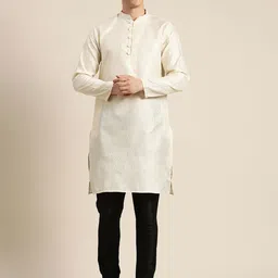 SOJANYA Ethnic Motifs Silk Cotton Kurta-image-42