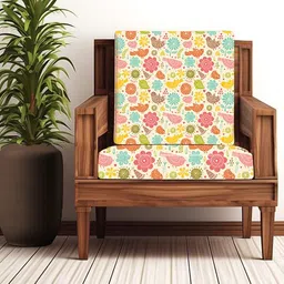 STITCHNEST White & Red 2 Pieces Floral Printed Cotton Sofa Covers-image-82