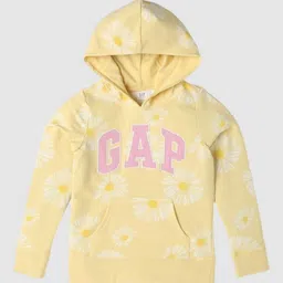 GAP Girls Floral Printed Pure Cotton Hooded Sweatshirts-image-95