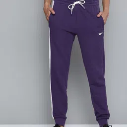Reebok Women Purple Solid Training Essentials Linear Logo Joggers-image-18
