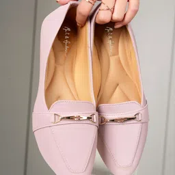 Mast & Harbour Women Slip On Pointed Toe Everyday Horsebit Loafers-image-14