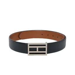 Tommy Hilfiger Men Navy Blue & Brown Leather Reversible Solid Belt-image-32