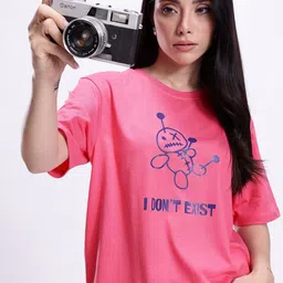 Kook N Keech Graphic Printed Drop-Shoulder Sleeves Oversized T-shirt-image-42