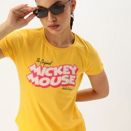 Kook N Keech Disney Women Mickey Mouse Printed T-shirt-image-46