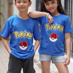 Nap Chief Kids Pokemon Printed Drop-Shoulder Sleeves Pure Cotton T-shirt-image-12
