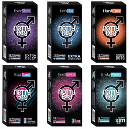noTTy Boy Set Of 6 Extra Lubricated Condoms with Disposal Pouches - 10 Pcs Each-57