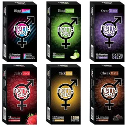 noTTy Boy Set Of 6 Extra Lubricated Condoms with Disposal Pouches - 10 Pcs Each-42