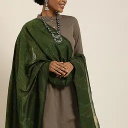 Taavi Cotton Ikat Dupatta-26