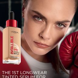 LOreal Paris Infallible 24H Lightweight Dewy Tinted Serum Foundation 30ml - Medium-Tan 5-6 image 3