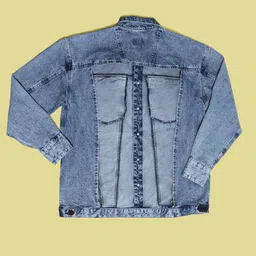 bene kleed Bene KleedMen Mood Switch Oversized Denim Jacket with 1 Detachable Back Patch image 2