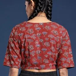 Taavi Hand Block Printed Cotton Non Paded Without Lining Blouse image 2