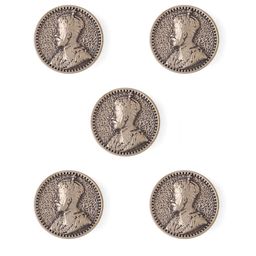 COSA NOSTRAA Set of 5 Metallic-Toned The Prince V Coin Button image 4