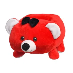 Ultra Kids Red & White Plush Teddy With Mobile Holder Soft Toy image 3