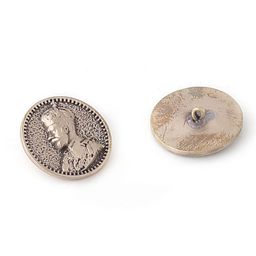 COSA NOSTRAA Set of 5 Metallic-Toned The Prince V Coin Button image 3
