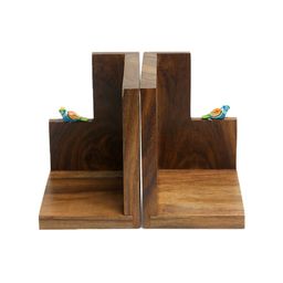 ExclusiveLane The Jungle Blocks Brown & Black Self Design Wooden Books Organisers image 3