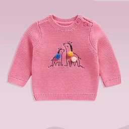 mothercare Infant Girls Pink Pure Cotton Pullover with Embroidered Detail-image-86