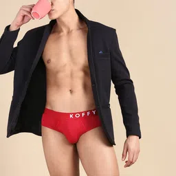 KOFFY Men Pack of 1 Form-Soft Premium Micro Modal Fabric Briefs image 4