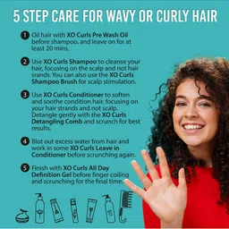 XO CURLS Curl Therapy Range For Women & Men, Shampoo & Conditioner Combo image 3