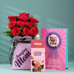 Roses N Sweet Treats For Mom Gift Set-image-56