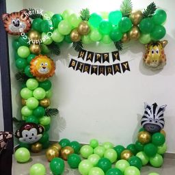 Forest Theme Birthday Balloon Decor-image-27