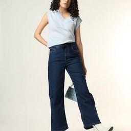 Women Lightly Washed Wide-Leg Jeans-image-49