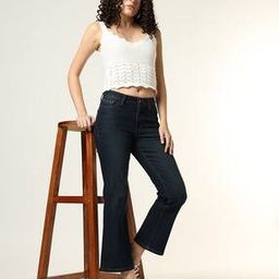 Women Lightly Washed Bootcut Jeans-image-58