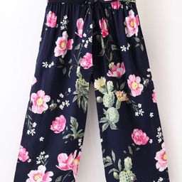 CrayonFlakes Girls Floral Printed Palazzos-picture-18