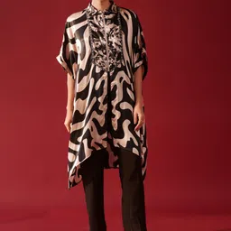 Ambraee Abstract Printed Tunic With Trousers image 1