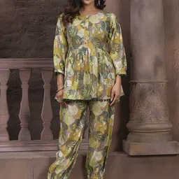 KALINI Floral Printed Tunic & Trousers-image-73