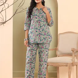 Haute and Humble Printed Tunic & Trousers Pure Cotton Co-Ords-image-28