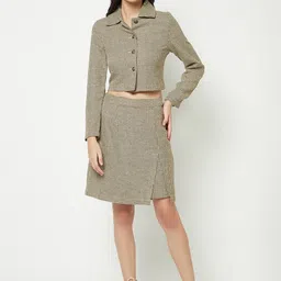 HOUSE OF S Checked Coat and Skirt-image-88