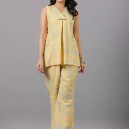 CRAFTED FOR YOU Printed V-Neck Tunic With Trouser-picture-26
