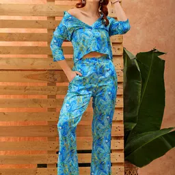 Freehand by The Indian Garage Co Printed Shirt With Trousers Co-Ords-picture-17