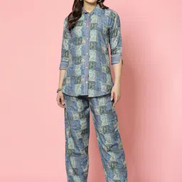 Clora Creation Floral Printed Shirt With Trouser Co-Ords-picture-42