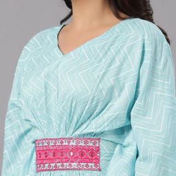 CRAFTED FOR YOU Printed V-Neck Kaftan With Trouser Co-Ords image 5