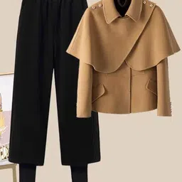 Alamode By Akanksha Women Brown Luxury Collection Heti Coord Set-picture-14