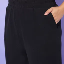 SASSAFRAS Curve Plus Size Lapel Collar Top With Straight Pants Co-Ords image 5