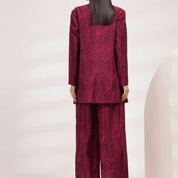 Breathe by Aakanksha Singh Printed Crop Top With Jacket & Trousers image 4